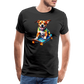 Happy Skater Dog Männer Premium T-Shirt - Schwarz