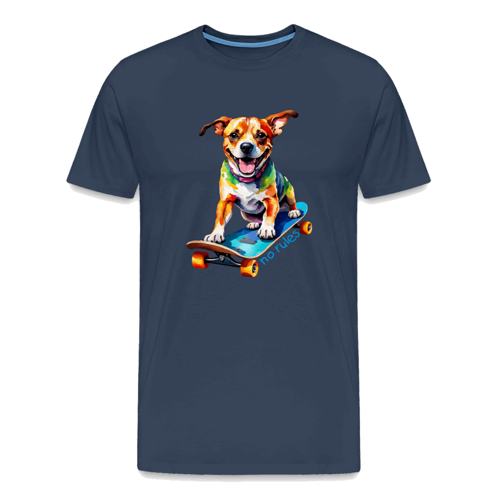 Happy Skater Dog Männer Premium T-Shirt - Navy