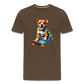 Happy Skater Dog Männer Premium T-Shirt - Edelbraun