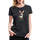 Happy Skater Hase Damen Premium T-Shirt - Schwarz