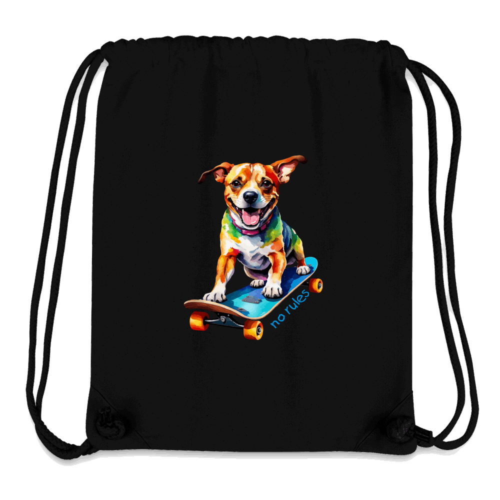 Skater Dog Stanley/Stella GYM BAG - Schwarz