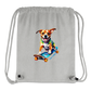 Skater Dog Stanley/Stella GYM BAG - Grau meliert