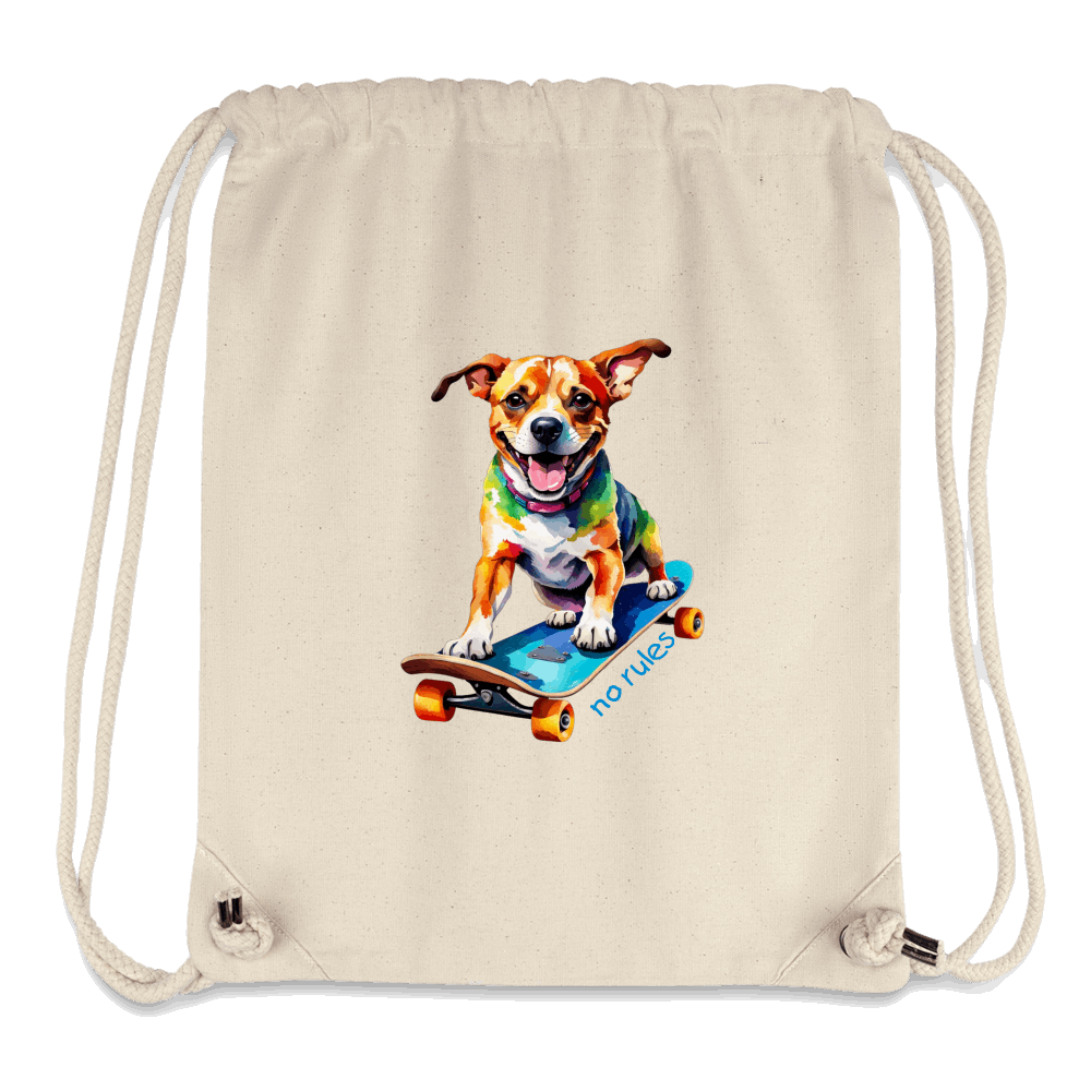 Skater Dog Stanley/Stella GYM BAG - Naturweiß