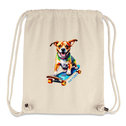 Skater Dog Stanley/Stella GYM BAG - Naturweiß