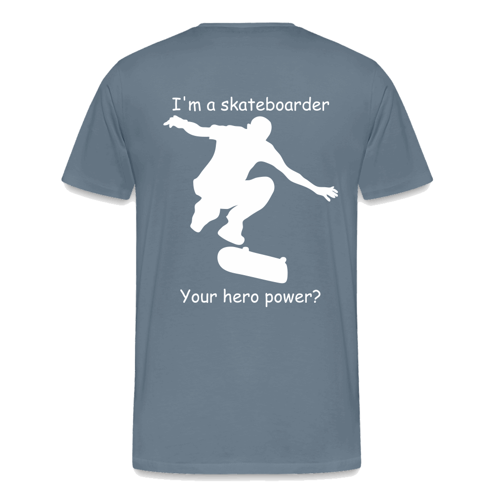 Hero Skater Männer Premium T-Shirt - Blaugrau