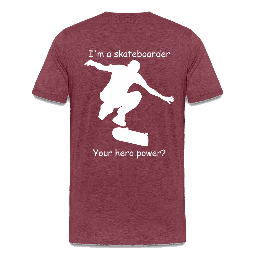 Hero Skater Männer Premium T-Shirt - Bordeauxrot meliert