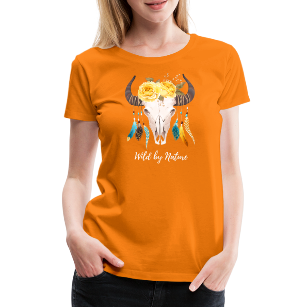 T-Shirt mit Indianer Stierkopf - Orange