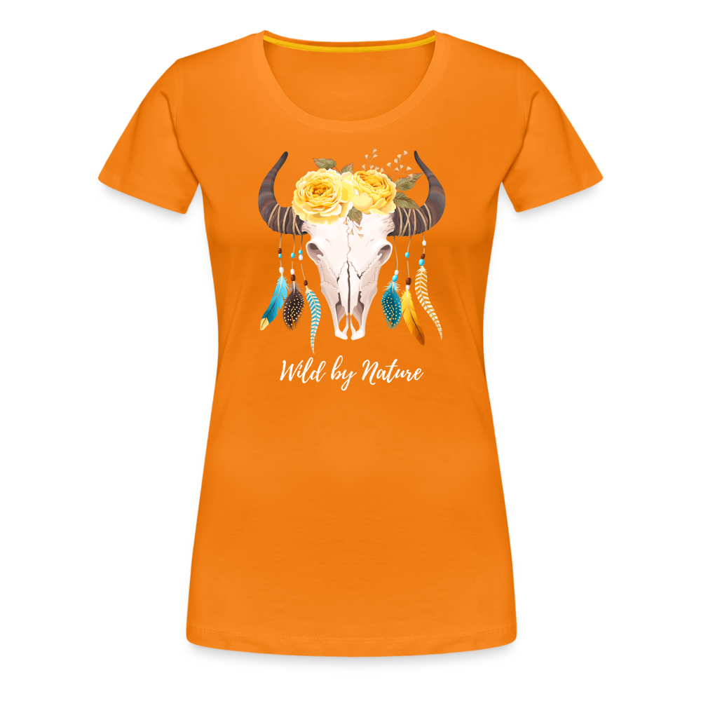 T-Shirt mit Indianer Stierkopf - Orange