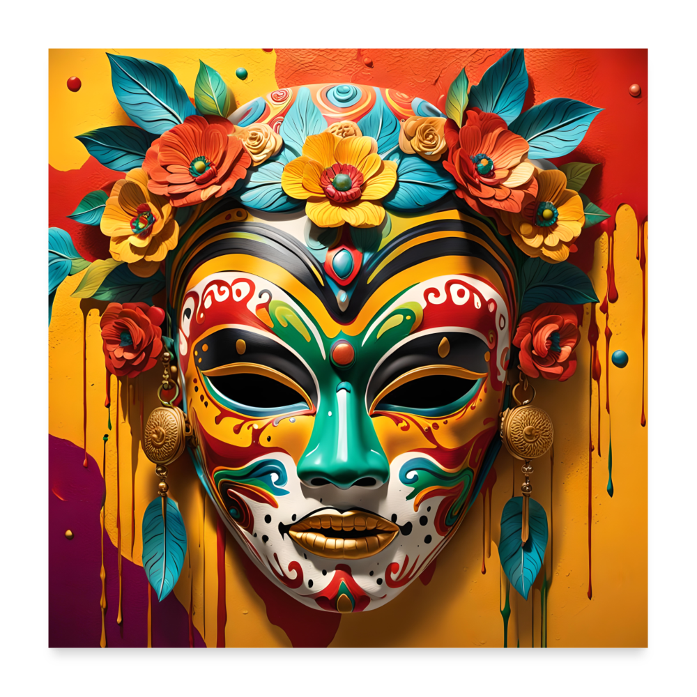 Poster 60x60 cm - Mexican Style - Weiß