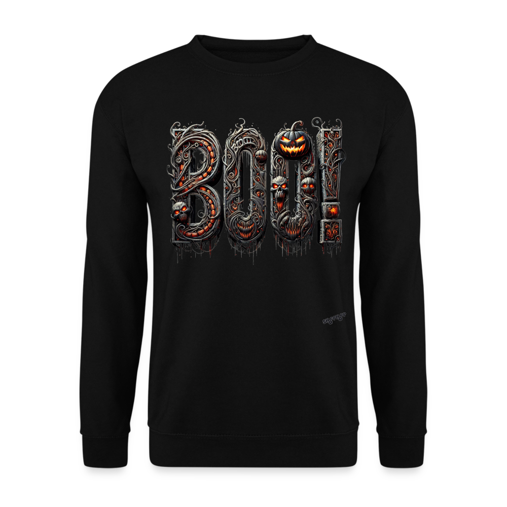 Unisex Pullover -  Grusel BOO! - Schwarz