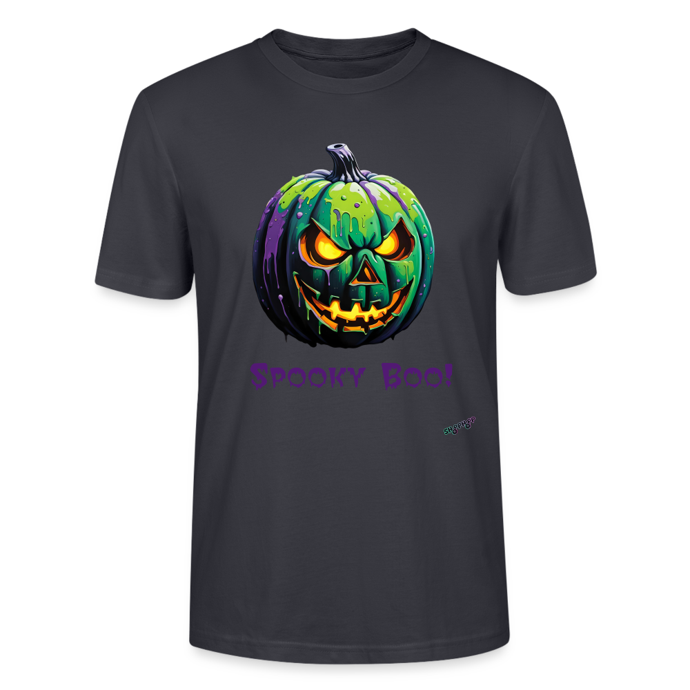 Unisex T-Shirt - Halloween Kürbis - Dunkles Graublau